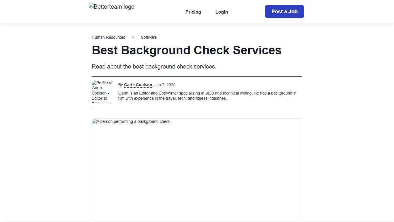 Best Background Check Services