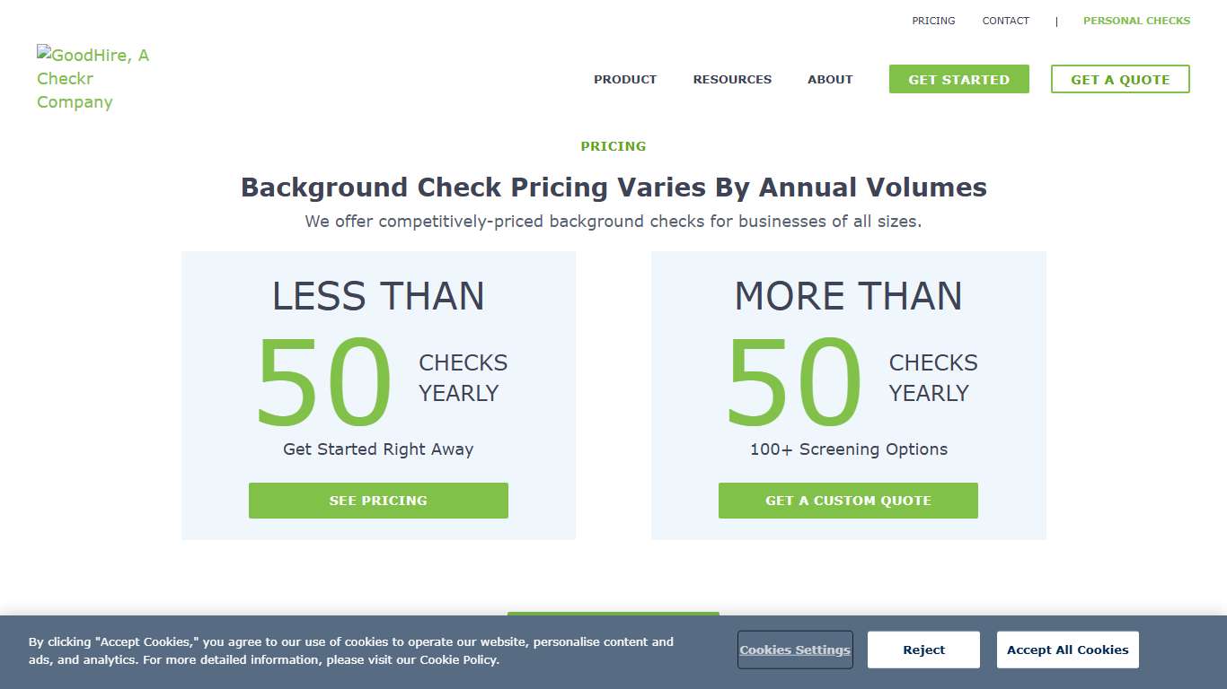 GoodHire Pricing: Background Check Services & Costs | GoodHire